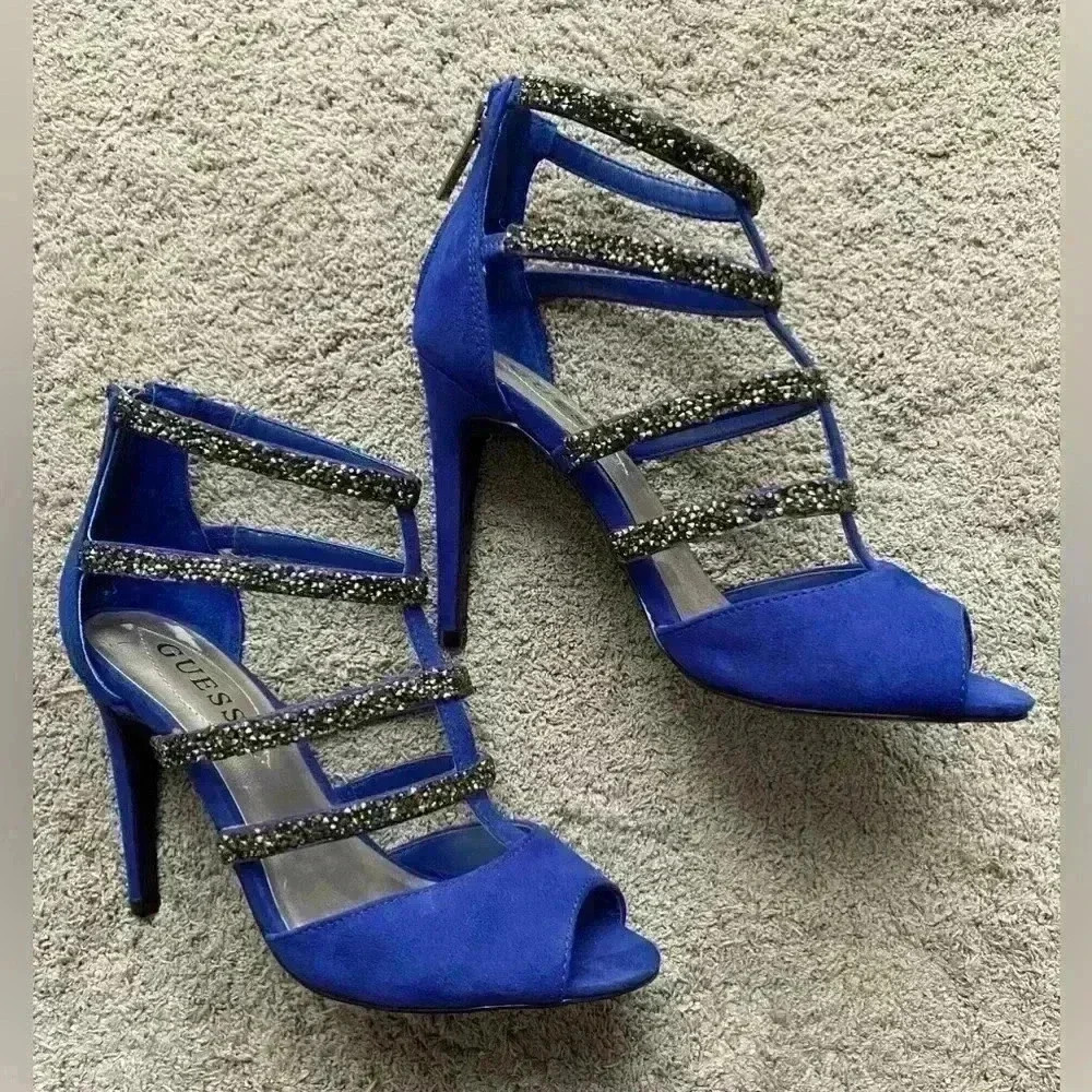 Guess Beaded Stiletto Heels Size 6 - Picture 3 of 5